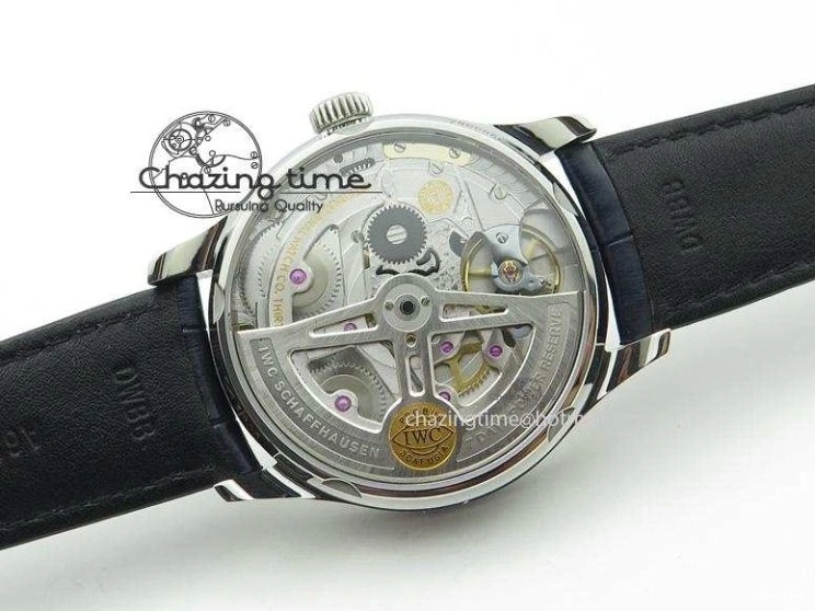 MIROTIME 0412 EasyCare Portuguese Real PR IW500705 ZF 1:1 Best Edition On Blue Leather Strap A52010 V 7310